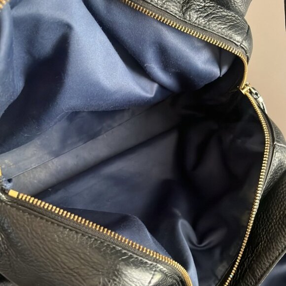 Coach Madison Cafe Carryall 27859 Black Pebbled Leather Gold Accents GUC - Picture 9 of 11